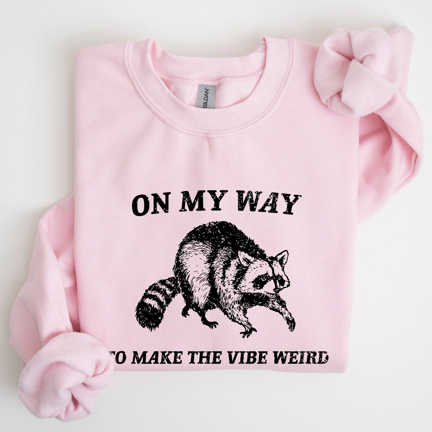Weird Vibes, Raccoon, Meme, Aesthetic, Funny Sweatshirt