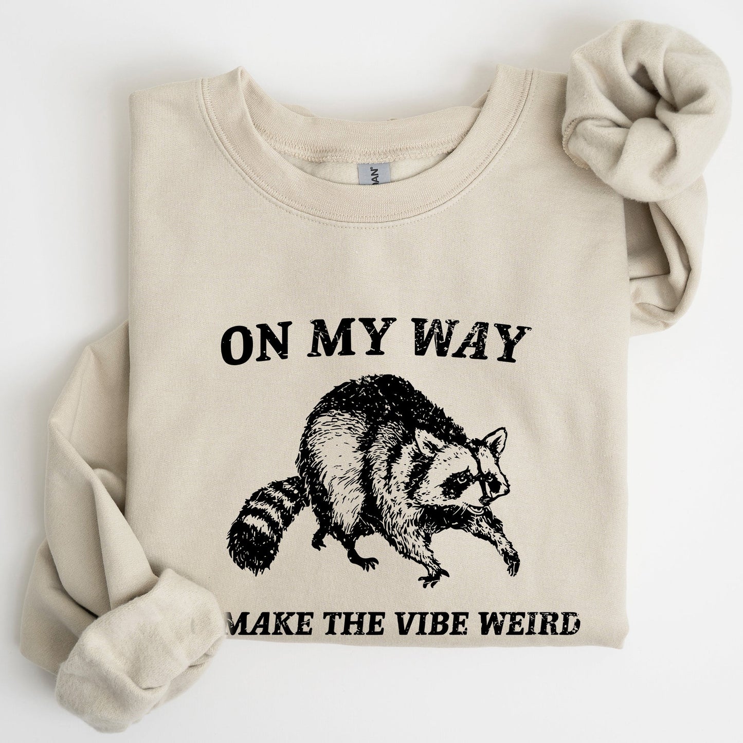 Weird Vibes, Raccoon, Meme, Aesthetic, Funny Sweatshirt
