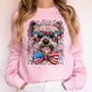 Westie, West Highland White Terrier Patriotic Dog, USA, America, Pet Lover, 4th of July Sweatshirt