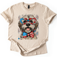 Wheaten Terrier Patriotic Dog, USA, America, Pet Lover, 4th of July, Soft Style T-Shirt