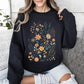 Whimsical Garden Floral Design Sweatshirt
