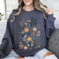Whimsical Garden Floral Design Sweatshirt