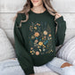 Whimsical Garden Floral Design Sweatshirt