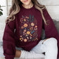 Whimsical Garden Floral Design Sweatshirt