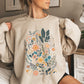 Whimsical Garden Floral Design Sweatshirt