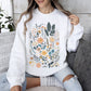 Whimsical Garden Floral Design Sweatshirt