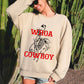 Whoa Cowboy, Skeleton, Horse, Western Sweatshirt