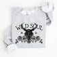 Wild Soul, Cow Skull, Western, Desert Sweatshirt