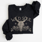 Wild Soul, Cowboy, Skull, Roses, Country, Cowgirl Sweatshirt