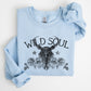 Wild Soul, Cowboy, Skull, Roses, Country, Cowgirl Sweatshirt