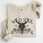 Wild Soul, Cowboy, Skull, Roses, Country, Cowgirl Sweatshirt