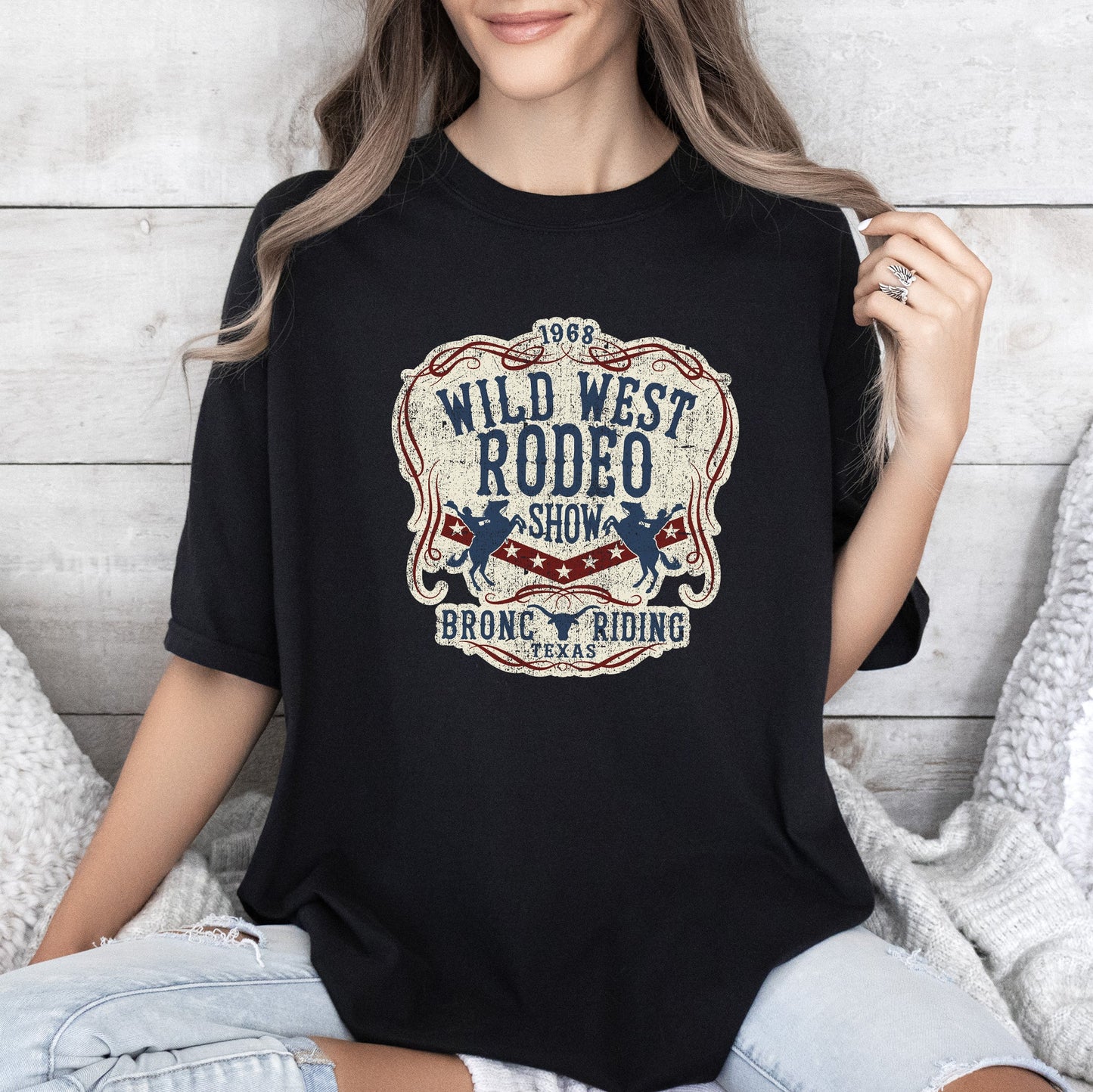 Wild West Rodeo Show, BroncoRiding, Cowboy, Cowgirl, Tshirt Comfort Colors T-Shirt
