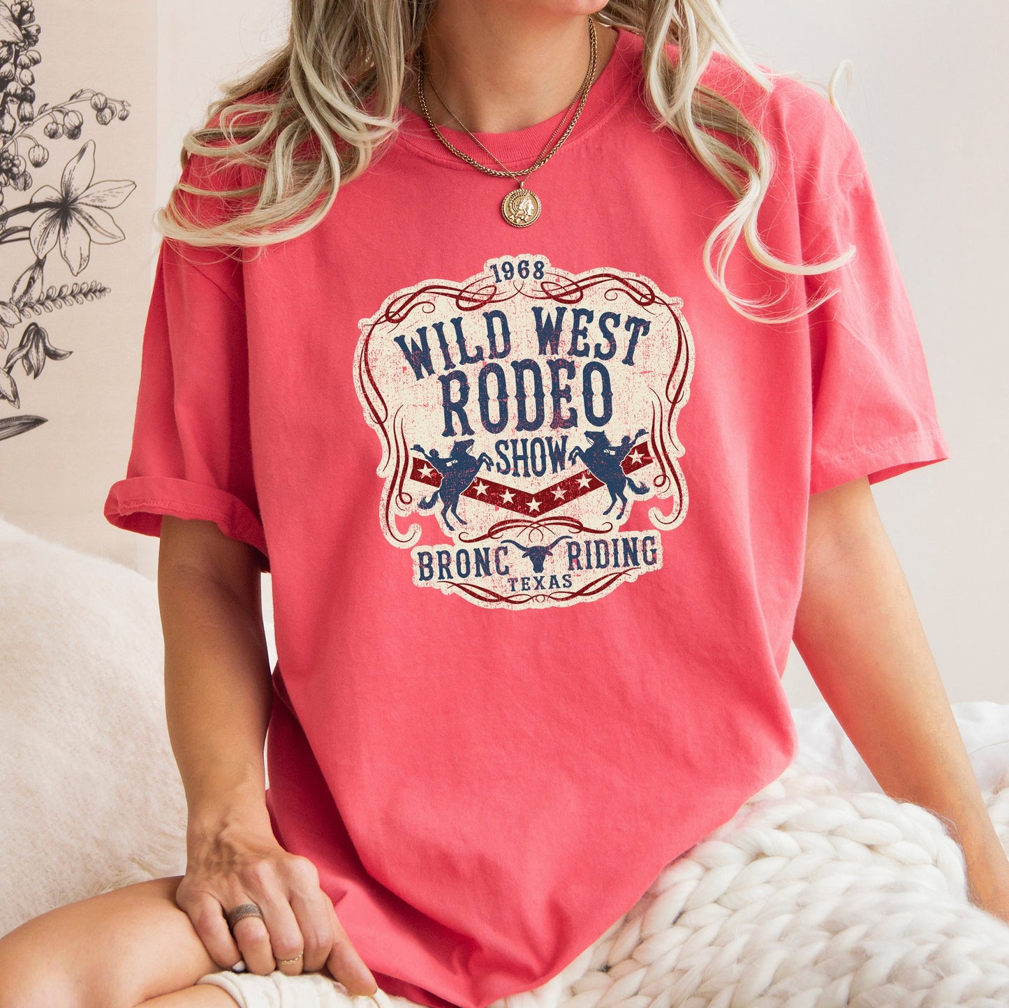 Wild West Rodeo Show, BroncoRiding, Cowboy, Cowgirl, Tshirt Comfort Colors T-Shirt