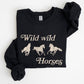 Wild Wild Horses, Country, Cowboy, Retro, Cowgirl Sweatshirt