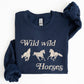 Wild Wild Horses, Country, Cowboy, Retro, Cowgirl Sweatshirt