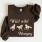 Wild Wild Horses, Country, Cowboy, Retro, Cowgirl Sweatshirt