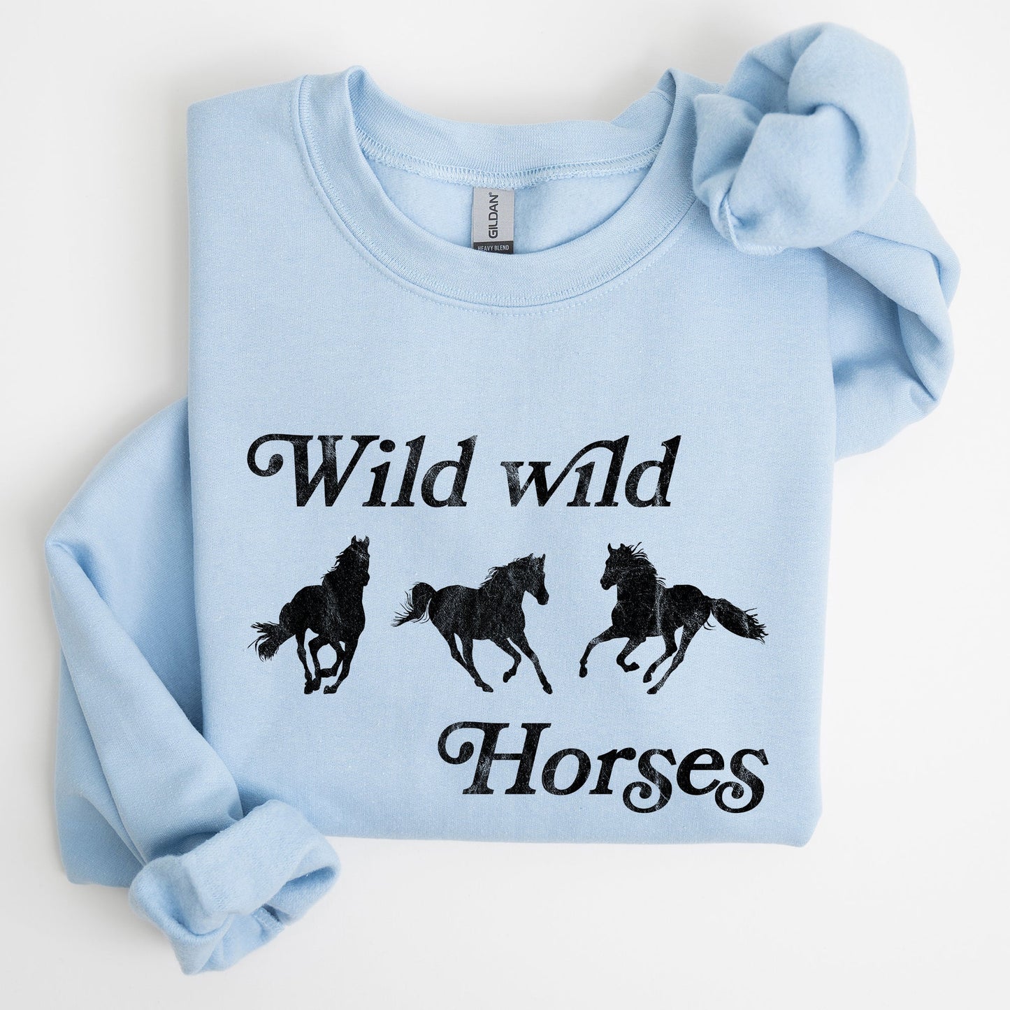 Wild Wild Horses, Country, Cowboy, Retro, Cowgirl Sweatshirt