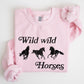 Wild Wild Horses, Country, Cowboy, Retro, Cowgirl Sweatshirt
