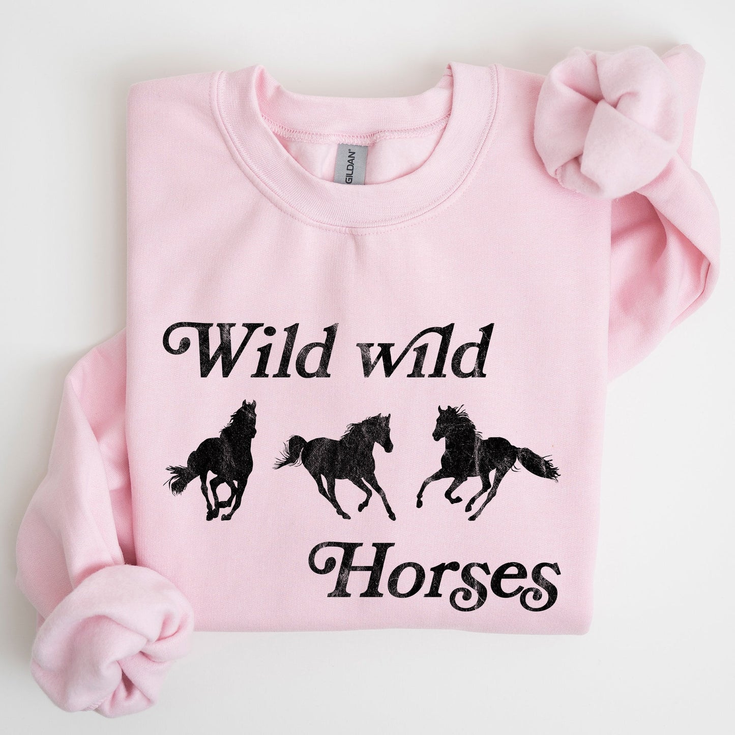 Wild Wild Horses, Country, Cowboy, Retro, Cowgirl Sweatshirt