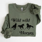 Wild Wild Horses, Country, Cowboy, Retro, Cowgirl Sweatshirt
