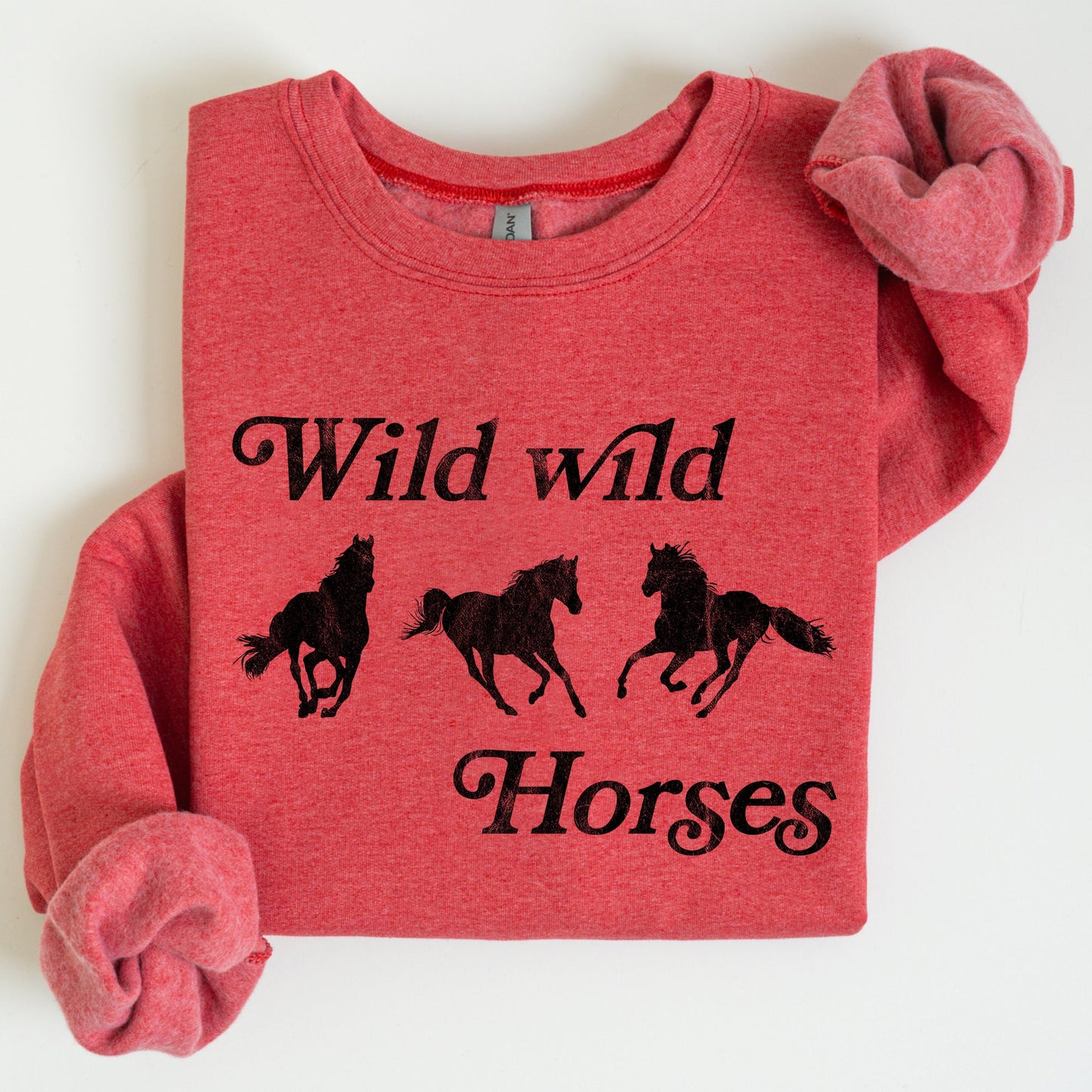 Wild Wild Horses, Country, Cowboy, Retro, Cowgirl Sweatshirt