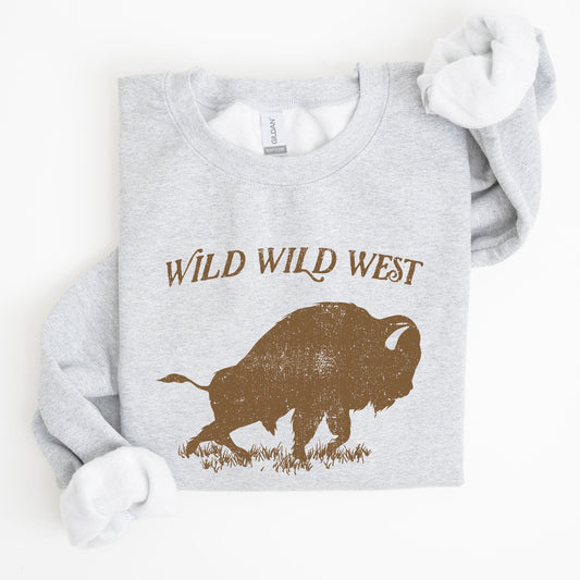 Wild Wild West, Buffalo, Country, Cowboy, Cowgirl Sweatshirt