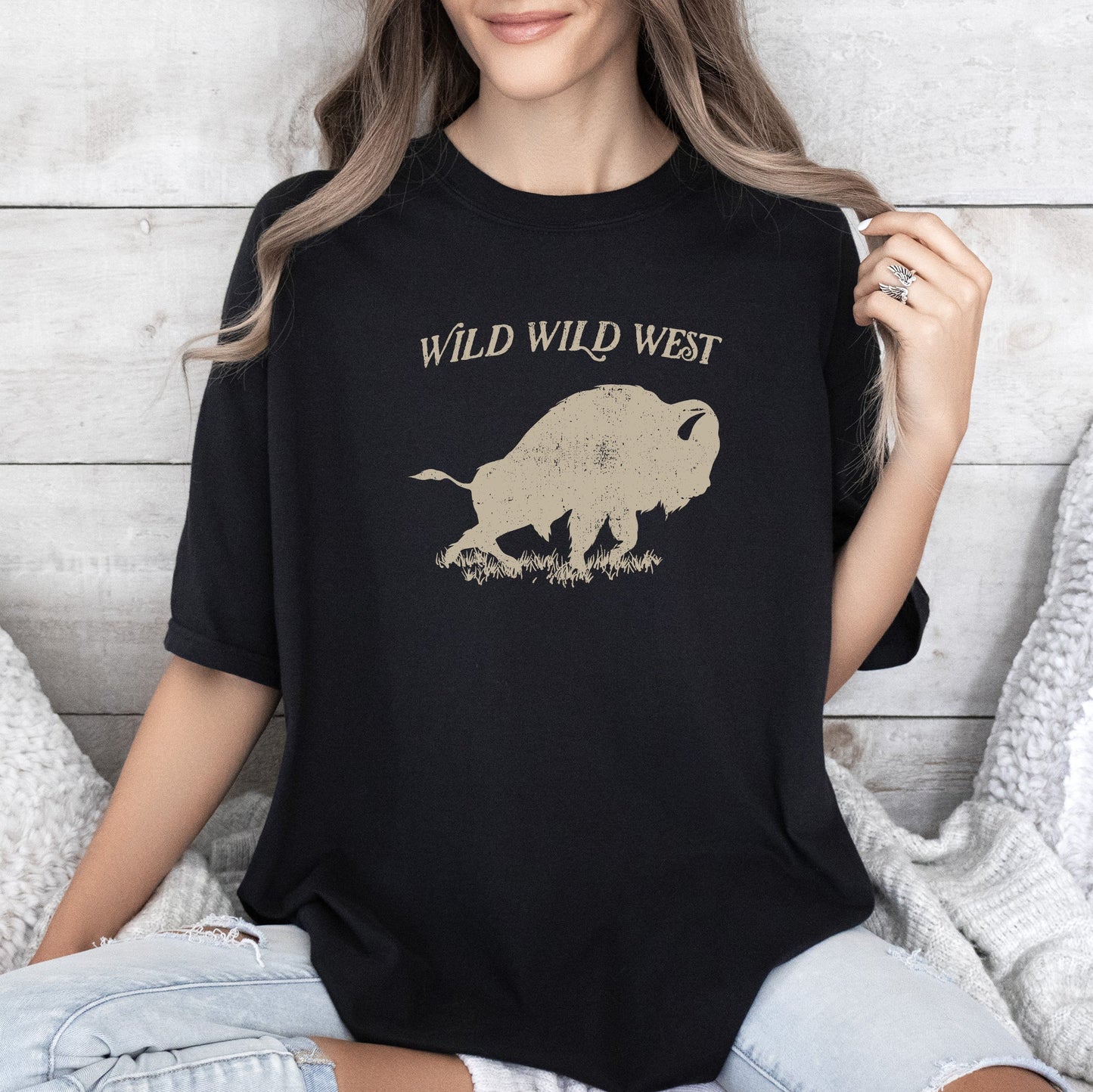 Wild Wild West, Buffalo, Country, Cowboy, Cowgirl, Tshirt Comfort Colors T-Shirt