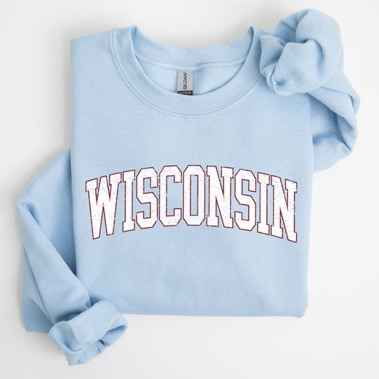 Wisconsin, Football, Sports, Game Day, Big Game, Touchdown, Tailgate Party, University, College, State Sweatshirt