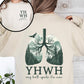 YHWH Lungs Christian, Front and Back, Every Breath Speak His Name, Hebrew, Name of God, Faith Apparel Sweatshirt