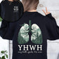 YHWH Lungs Christian, Front and Back, Every Breath Speak His Name, Hebrew, Name of God, Faith Apparel Sweatshirt