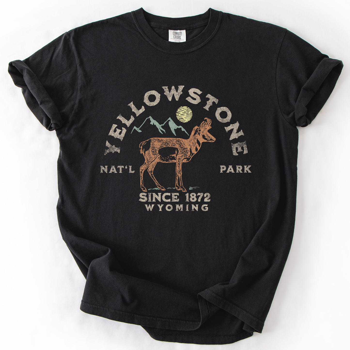 Yellowstone National Park, Wyoming, Nature, Outdoors, Camping, Hiking, Comfort Colors T-Shirt