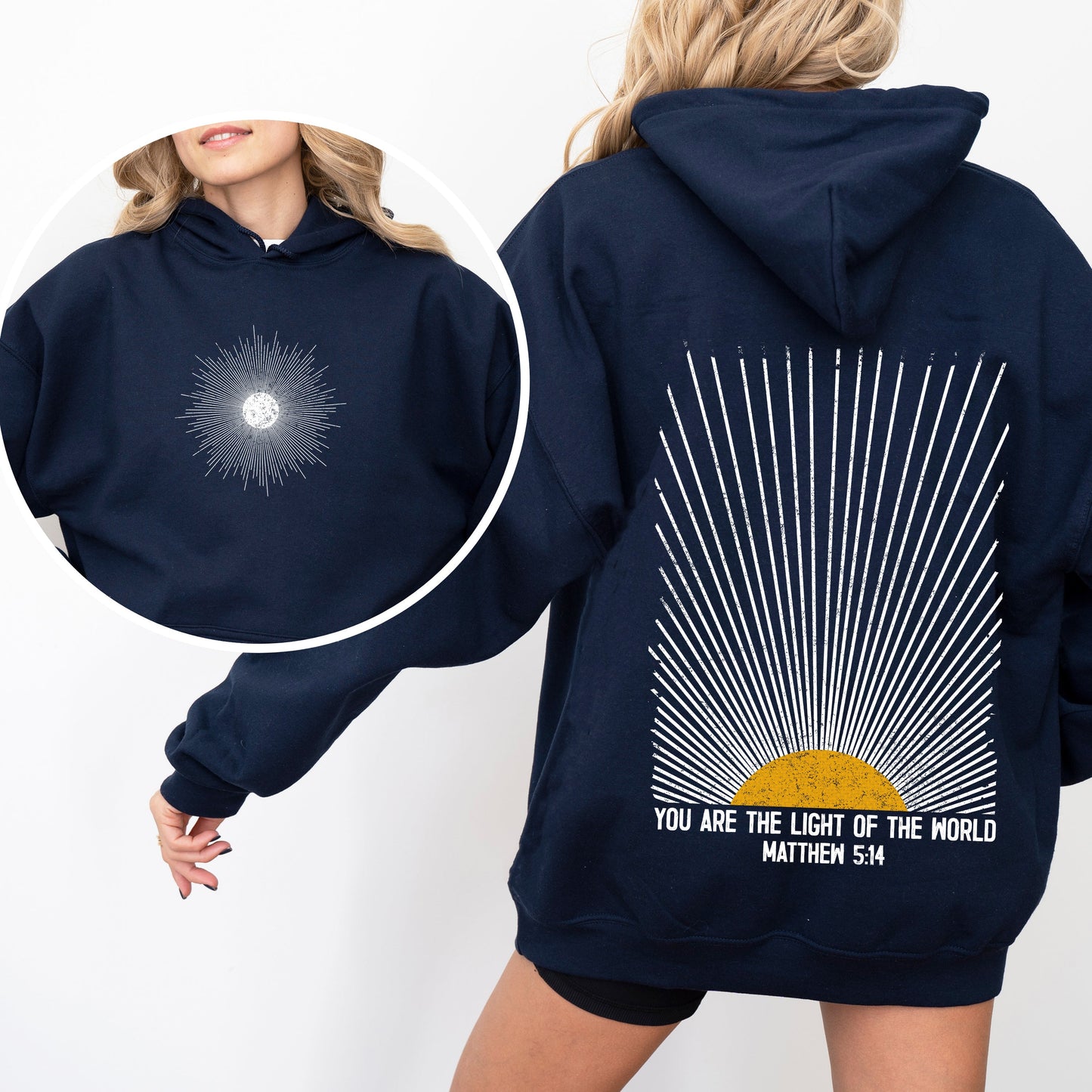 You Are The Light Of The World, Faith, Christian, Bible, Religious Hoodie, Hooded Sweatshirt