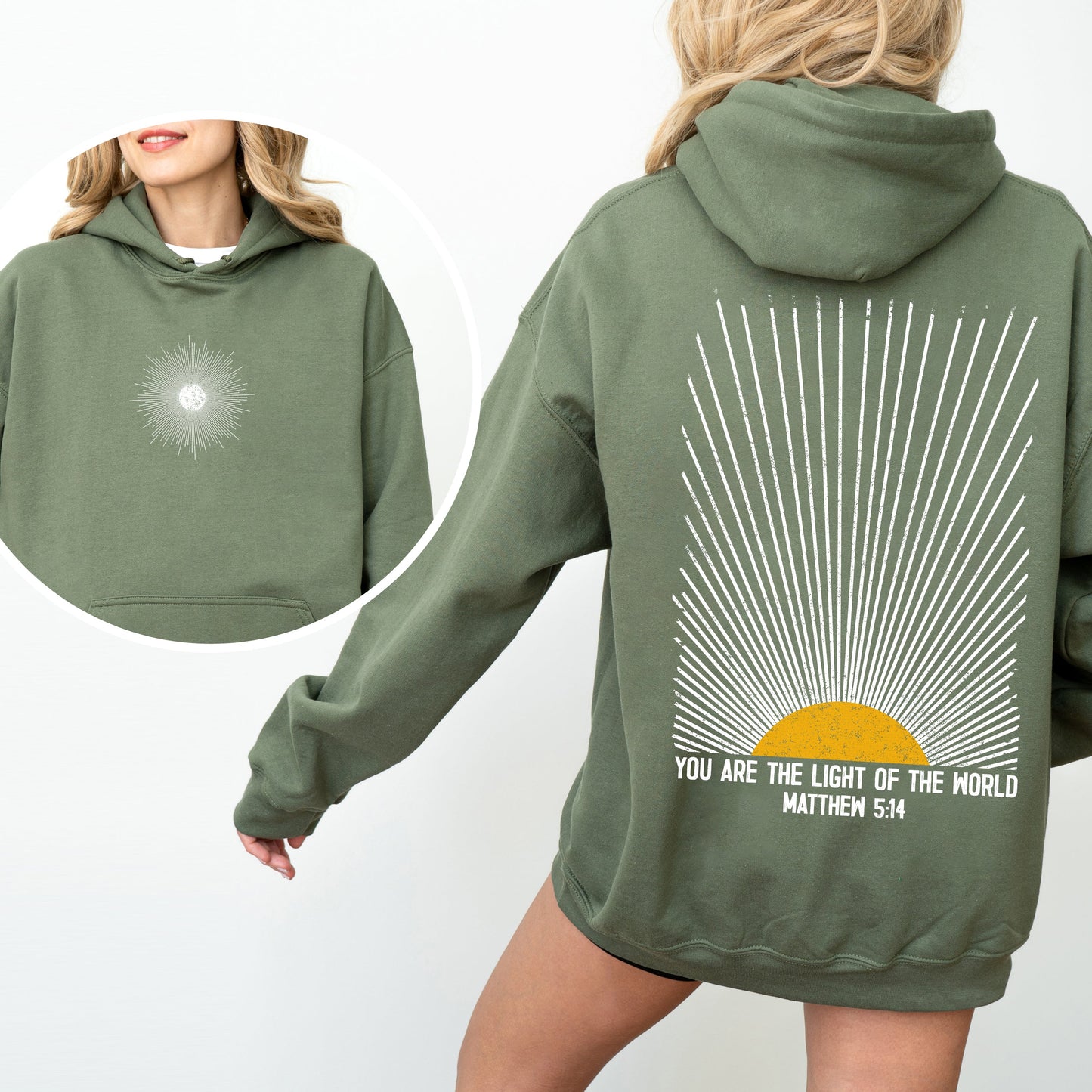 You Are The Light Of The World, Faith, Christian, Bible, Religious Hoodie, Hooded Sweatshirt