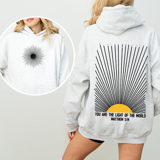 You Are The Light Of The World, Faith, Christian, Bible, Religious Hoodie, Hooded Sweatshirt