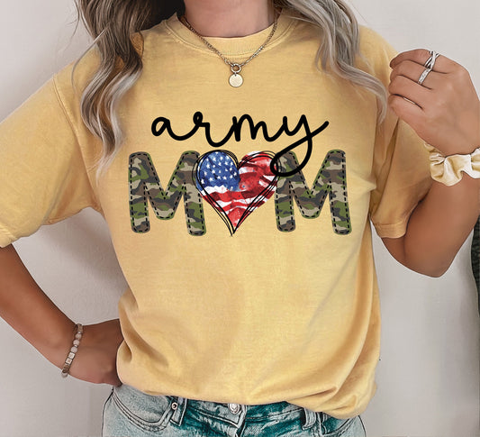 Army Mom Comfort Colors Tshirt