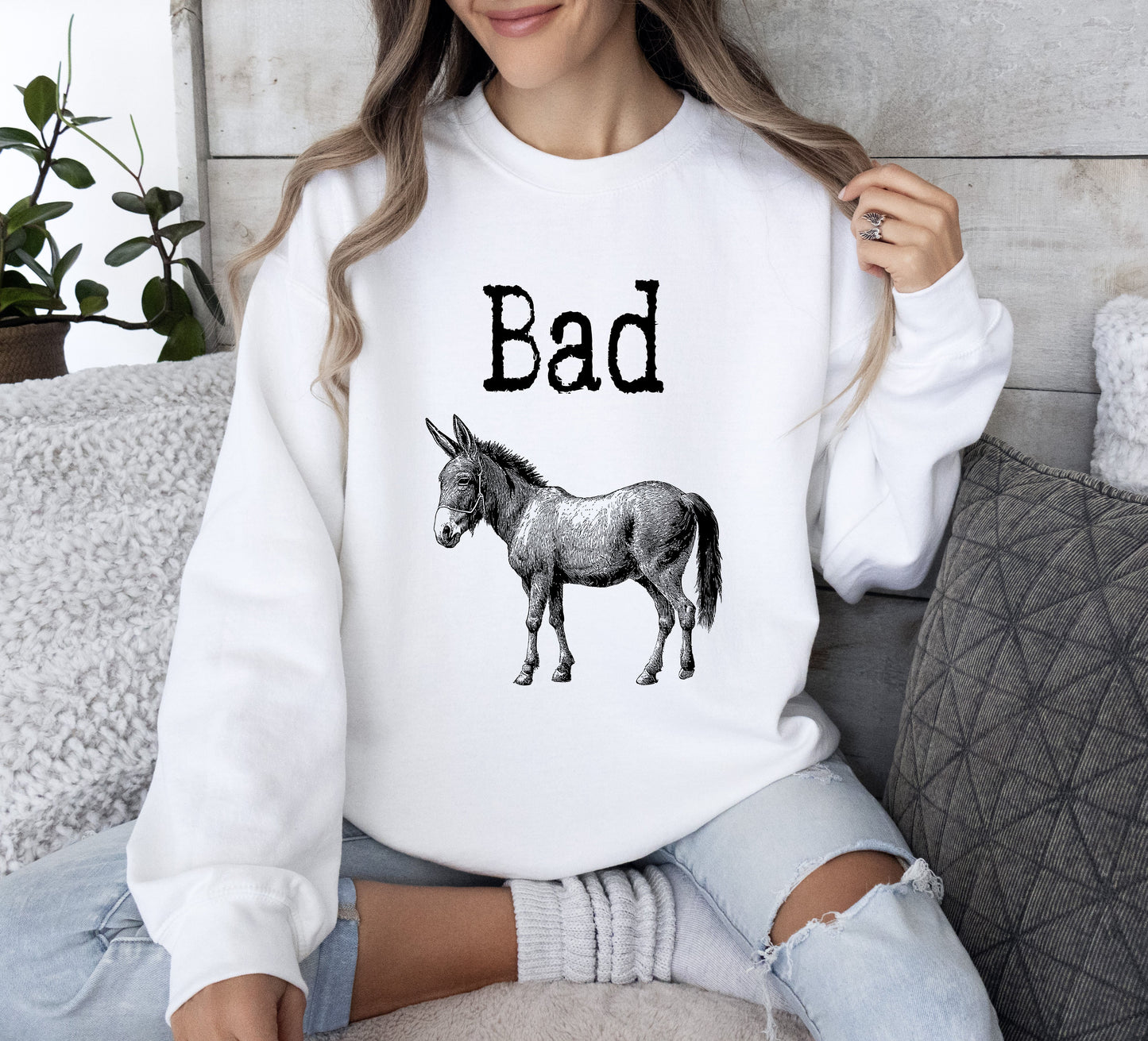 Badass Funny Sweatshirt, Sarcastic College Sweatshirt