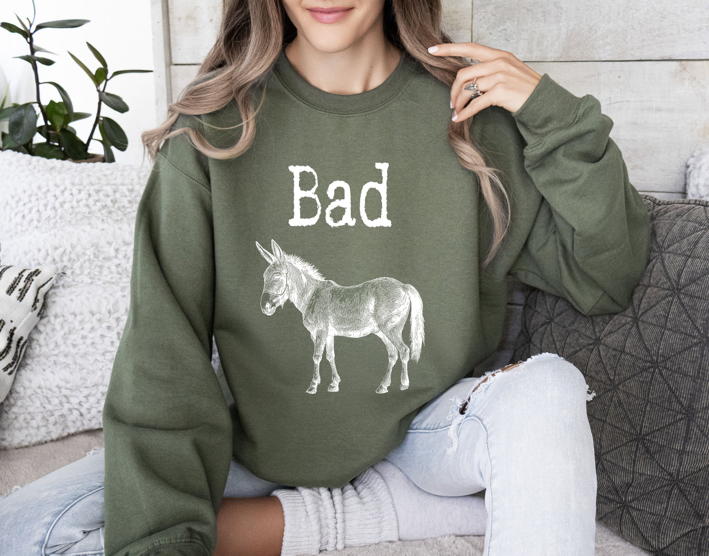 Badass Funny Sweatshirt, Sarcastic College Sweatshirt