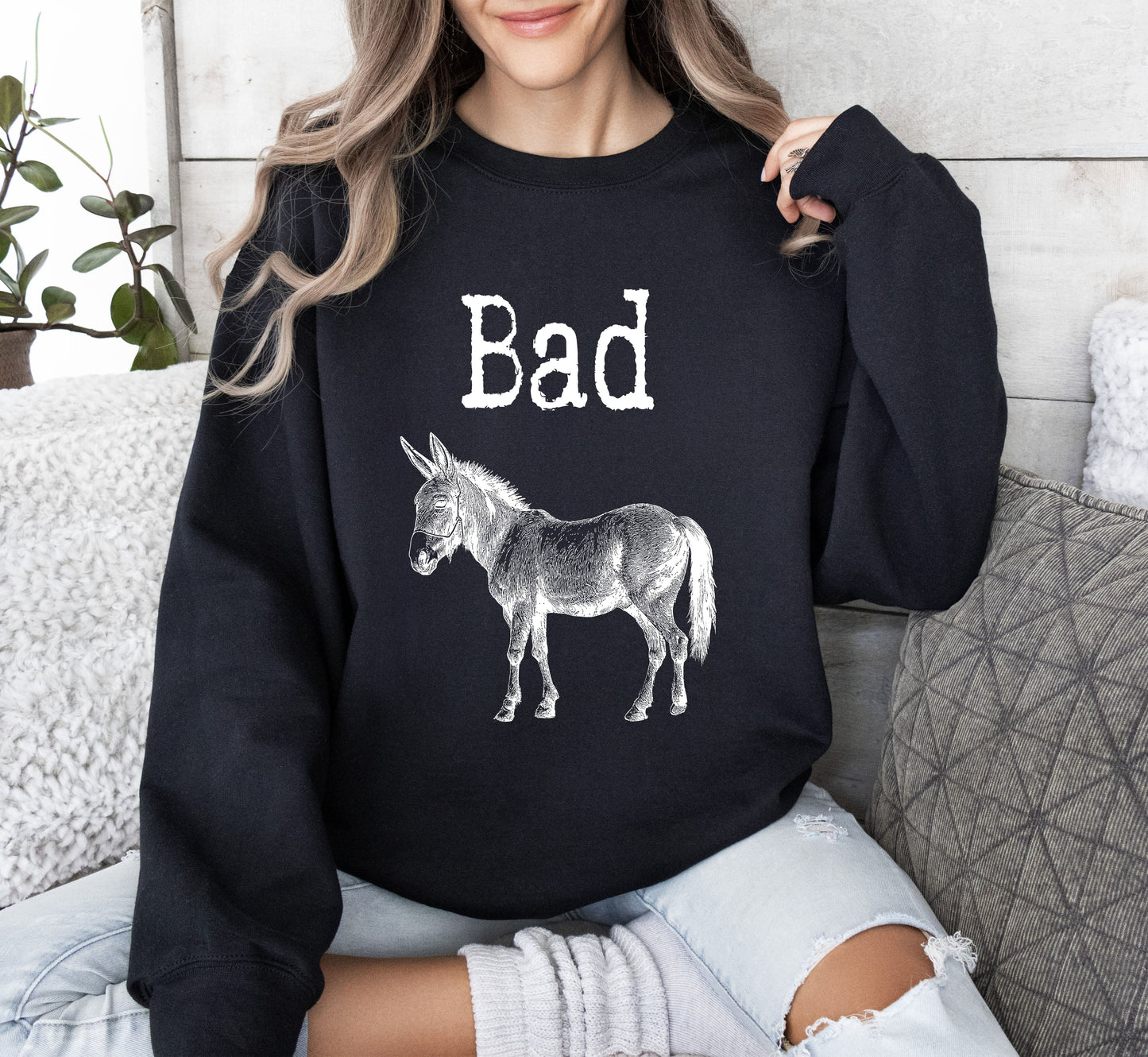 Badass Funny Sweatshirt, Sarcastic College Sweatshirt