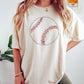 Chic Baseball Word Art Comfort Colors Tshirt