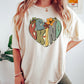 Be Kind Heart and Flowers Positivity Retro Comfort Colors Tshirt