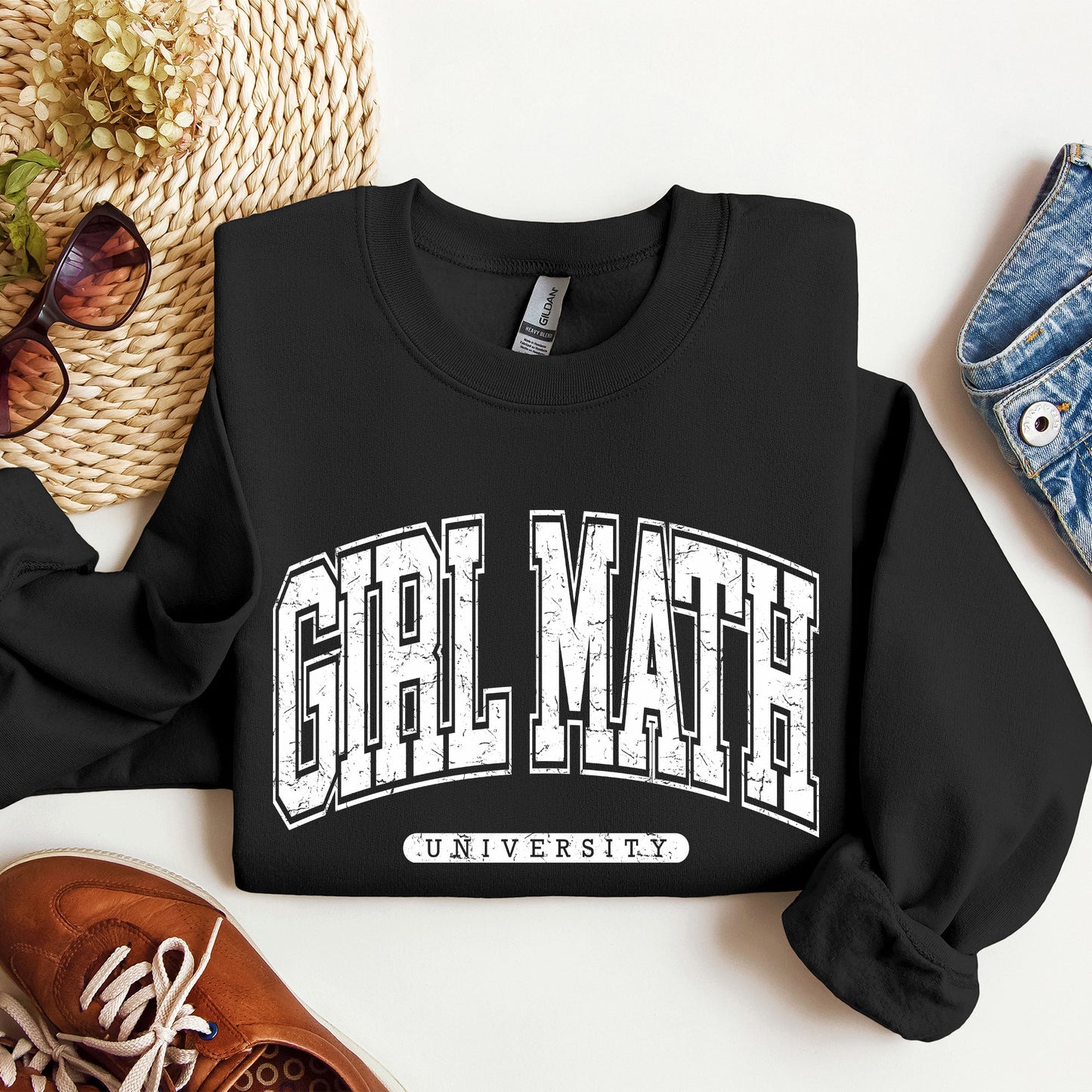Girl Math University Sweatshirt, Trend