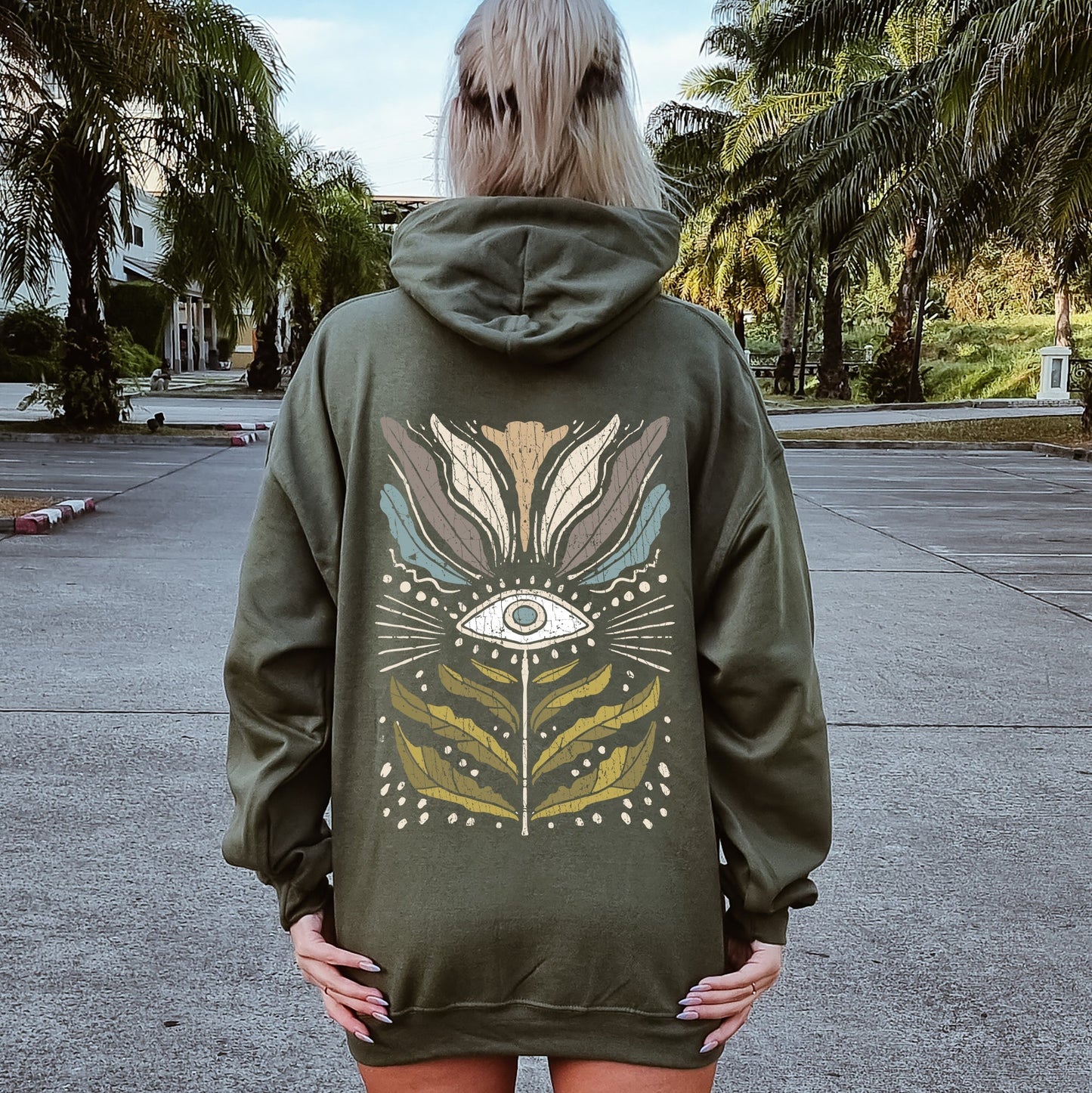 Mystical Floral Vintage Hoodie