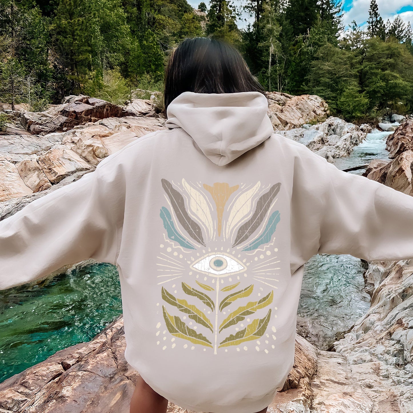Mystical Floral Vintage Hoodie