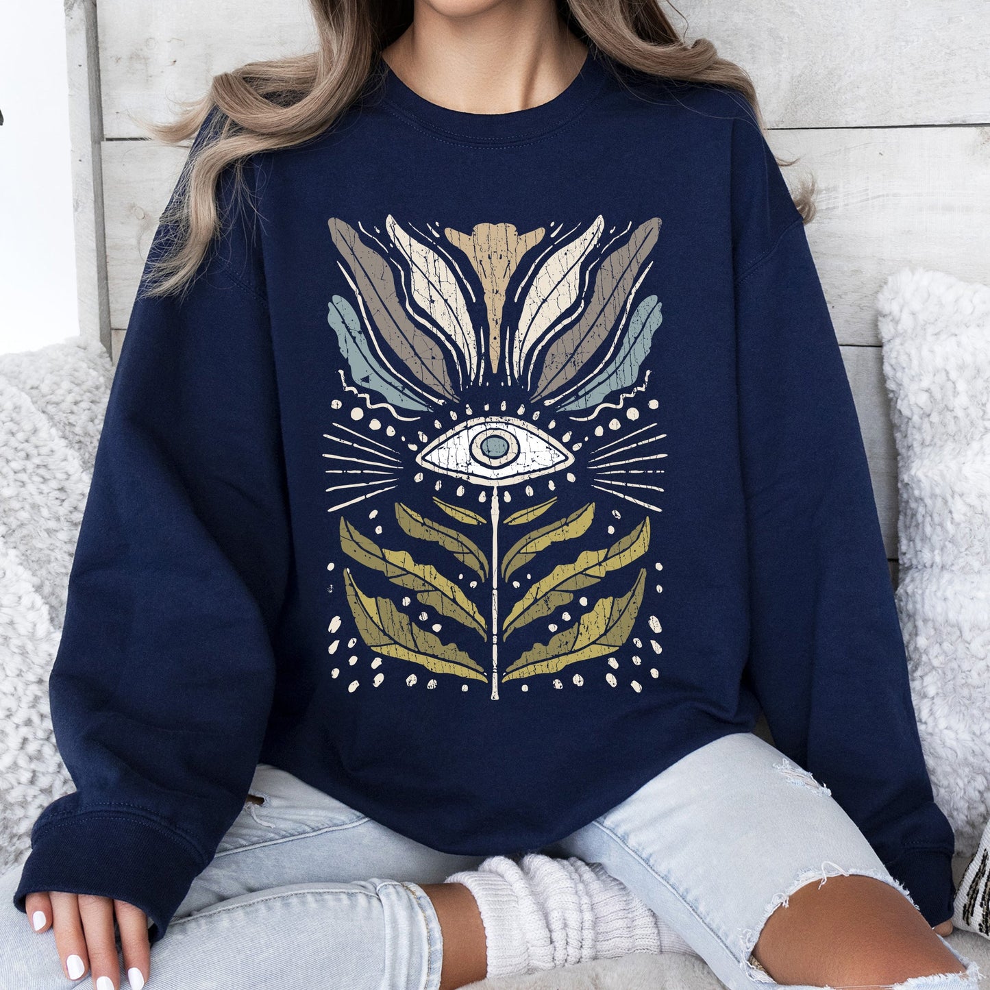 Mystical Floral Vintage Sweatshirt