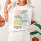 Boho Folk Art Chic Flower Comfort Colors Tshirt