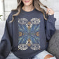 Boho Folk Art Vintage Mystical Floral Sweatshirt
