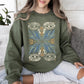 Boho Folk Art Vintage Mystical Floral Sweatshirt
