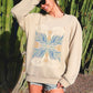Boho Folk Art Vintage Mystical Floral Sweatshirt