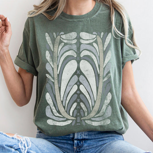 Boho Folk Art Vintage Flower Comfort Colors Tshirt