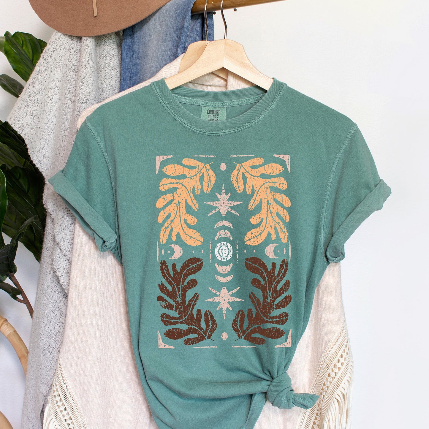 Mystical And Floral Vintage Comfort Colors Tshirt